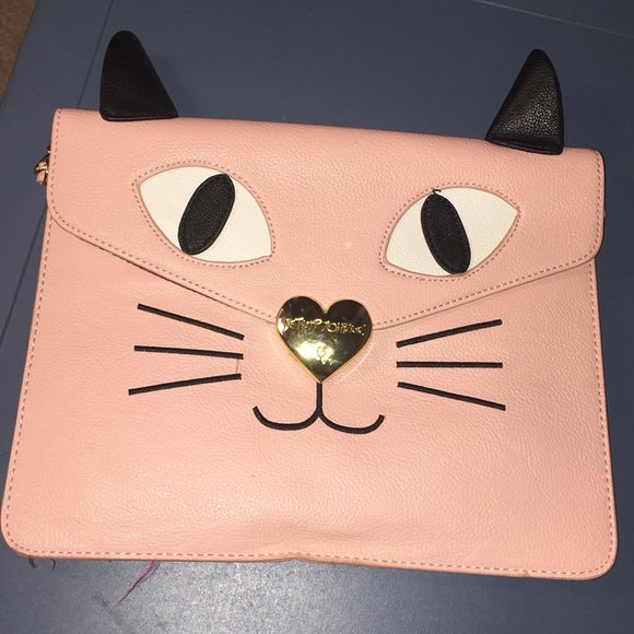 betsey johnson cat bag